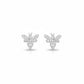 Small Butterfly Studded Stud Earrings - 925 Silver