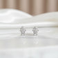 Small Girl Studded Stud Earrings - 925 Silver