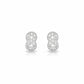 Small Infinity Studded Stud Earrings - 925 Silver