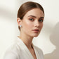 Mini Cubic Zirconia Stud Earrings - 925 Silver