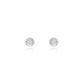 Solitaire Cubic Zirconia Stud Earrings - 925 Silver