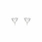 Mini Triangle Zirconia Stud Earrings - 925 Silver