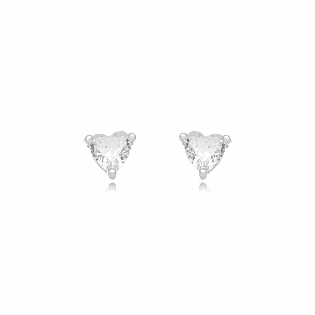 Mini Triangle Zirconia Stud Earrings - 925 Silver
