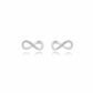 Small Infinity Stud Earrings - 925 Silver