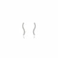 Wave Pavé Stud Earrings - 925 Silver