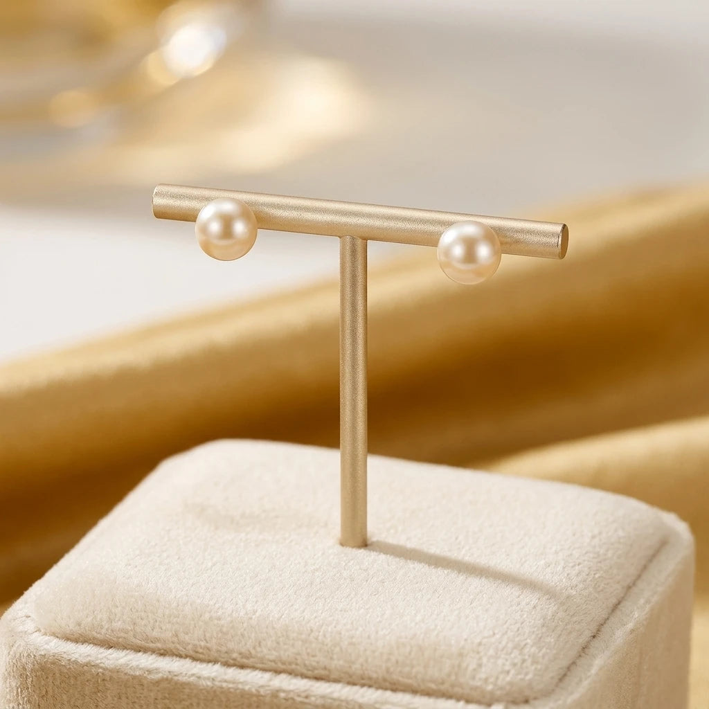 Delicate Pearls Earrings - 925 Silver