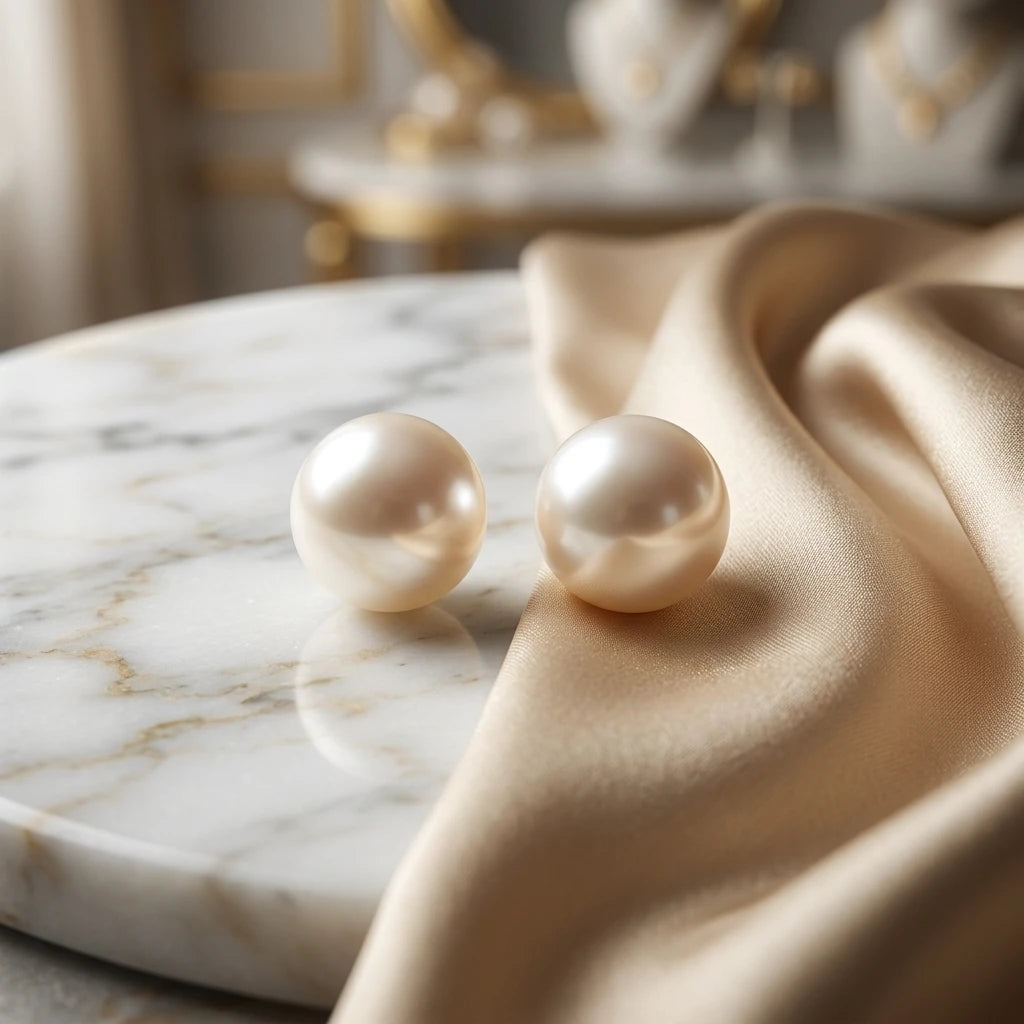 Shell Pearls Earrings - 925 Silver