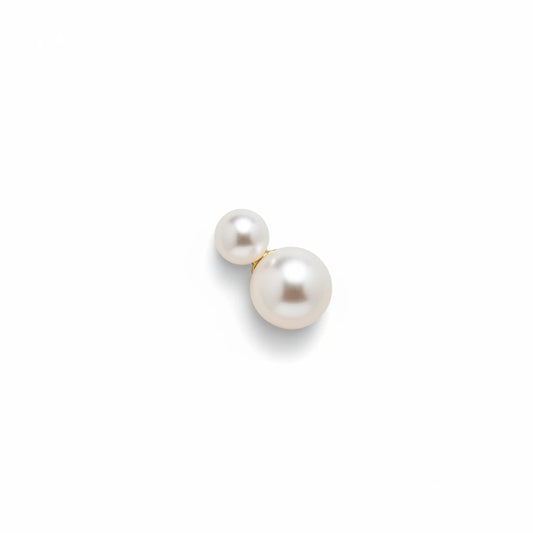Duo Pearls Earrings - 925 Silver