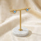 Evil Eye Studded Zirconia Heart Shape Earring - 18K Gold Plated