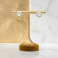 Round Cubic Zirconia Studs Earrings - 18K Gold Plated