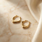 18K Gold Plated Hoops Latch Back Earrings