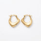 18K Gold Plated Hoops Latch Back Earrings