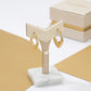 18K Gold Plated Hoops Latch Back Earrings
