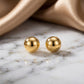 Classical Ball Stud Earrings - 18K Gold Plated
