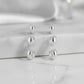 White Rhodium Plated Trio Click Hoops Earrings