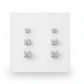 Sterling Silver Trio Round Zirconia Studs Earrings