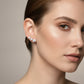 Sterling Silver Trio Round Zirconia Studs Earrings