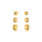 Click Thick Hoops Studded Zirconia Large Earrings - 18K Gold Plated
