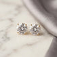Maxi Round Cubic Zirconia Studs Earrings - 18K Gold Plated
