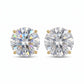 Maxi Round Cubic Zirconia Studs Earrings - 18K Gold Plated