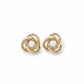 Infinity Stud Zirconia Studded - 18K Gold Plated Earrings