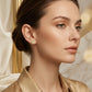 Delicate Heart Zirconia Stud Earrings - 18K Gold Plated