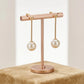 Pearl Bar Stud Earrings - 18K Gold Plated