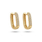 Rectangle Click Hoops Earrings - 18K Gold Plated