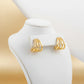 Ear Jacket Studded Zirconia Earrings - 18K Gold Plated