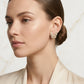 Studded Zirconia Butterfly Stud Earrings - 18K Gold Plated