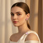 Pink Lucky Clover Earrings - White Rhodium Plated