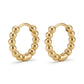 Click Tiny Balls Hoops Earrings - 18K Gold Plated