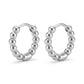 Click Balls Hoops Earrings - White Rhodium Plated