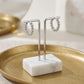 Click Balls Hoops Earrings - White Rhodium Plated