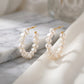 Hoops Pearls Earrings - 18K Gold Plated