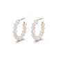 Hoops Pearls Earrings - 18K Gold Plated
