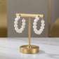 Hoops Pearls Earrings - 18K Gold Plated