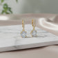 Click Hoops with Dangling Zirconia - 18K Gold Plated