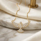 Studded Zirconia Holy Spirit - 18K Gold Plated Necklace