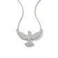 Studded Zirconia Holy Spirit - White Rhodium Plated Necklace