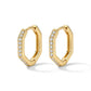 Hexagonal Click Hoops Earrings - 18K Gold Plated
