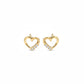Delicate Heart Kids Earrings - 18K Gold Plated