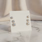 Trio of Studded Cubic Zirconia Studs Earrings - 18K Gold Plated
