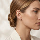 Delicate Round Studded Zirconia Earrings - 18K Gold Plated