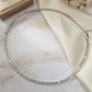 White Rhodium Plated Tennis Bezel Zirconia Necklace 40cm