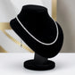 White Rhodium Plated Tennis Bezel Zirconia Necklace 40cm