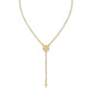 Small Cross Catholic Rosary Necklace - 18K Gold Plated