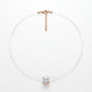 Round Cubic Zirconia in Nylon Necklace - 18K Gold Plated