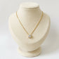 Round Cubic Zirconia Necklace - 18K Gold Plated