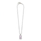 Rectangle-cut Cubic Zirconia Necklace - White Rhodium Plated